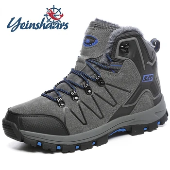 

Men Boots Suede Winter Genuine Leather Shoes Warm Ankle Snow Boots Non-slip Winter Boots Outdoor Gents Shoes Zapatos De Hombre