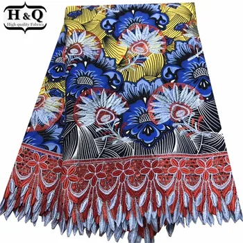 

2019 Flower Lace Fabric African Wax Lace Embroidered Fabric 6 Yards Nigerian Batik Lace Guipure Lace Sewing Fabric 100% Cotton
