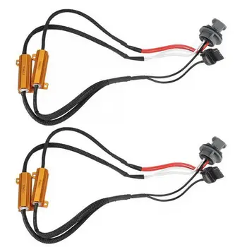 

1 Pair Automotive 7443 LED Resistance Decoding Line Brake / Driving Light Decoder Rear Steering Signal Load Resistance Adapter