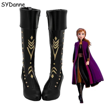 

Queen Anna Shoes Princess Elsa Shoes Cosplay Adult Girl Winter Shoes Boot Halloween Hans Henri Christophe Boots Women Shoes