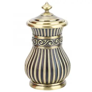 

Retro Enameled Desktop Cigarette Container Storage Bottle Pot Living Room Office Crafts Gift