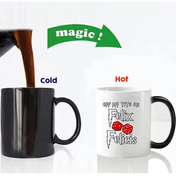 

1Pcs New 350ml Off My Tits On Felix Felicis Color Change Mugs Creative Tea Milk Water Ceramics Cup for Friends