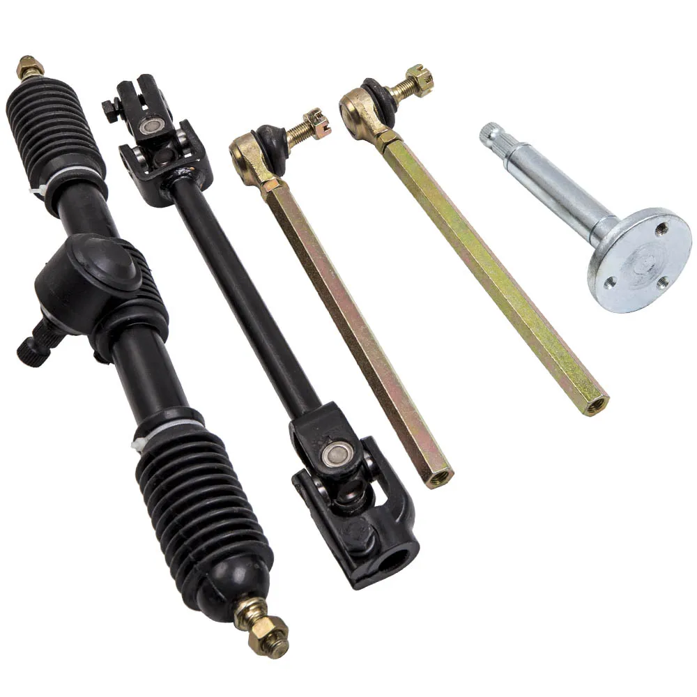 Tie Rod+Steering Rack+adjustable Shaft 110cc Go Kart Steering Sheel