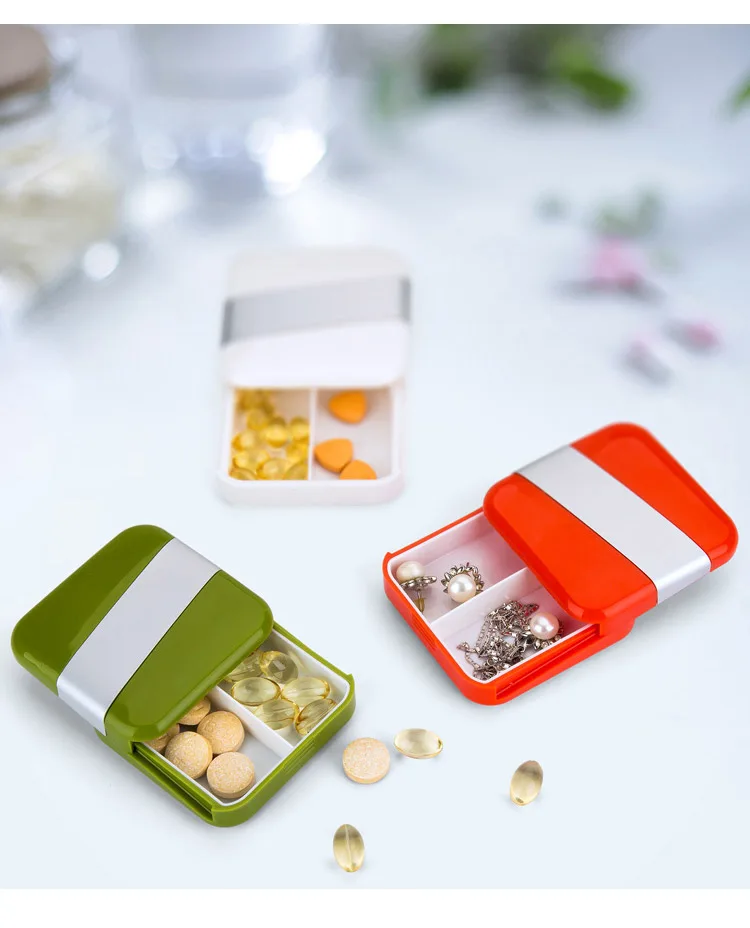 Pill Box Case Portable Travel Splitter Pill Organizer Tablet Container Medicine Storage Safe Fashion Food Grade Plastic Outdoor (16)