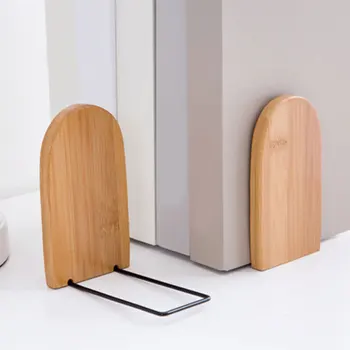 

Desk Organizer Floating Shelf Students Nonskid Office Home Stationery School Bamboo Wood Storage Durable Gift Book Ends Portable