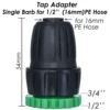 KESLA 3X Garden Tap Adapter Splitter Hose Connectors Female 1/2" 3/4" to 4/7mm 8/11mm 16mm Drip Irrigation Watering Pipe Fitting 6