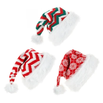 

Soft Knitted Christmas Hat Christmas Decorations for Home 2020 Christmas Gifts Navidad Santa Claus Xmas Ornaments New Year 2021