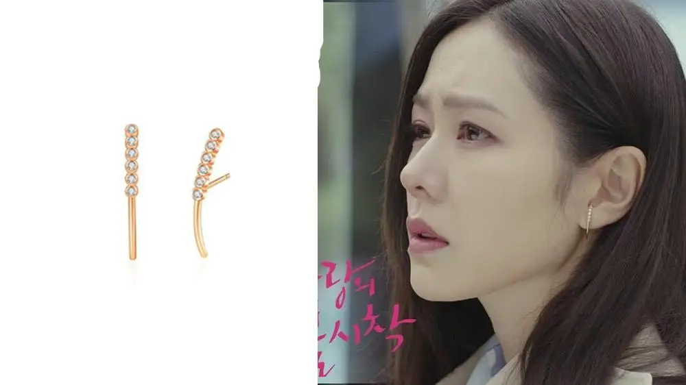 

Hyun Bin Son Ye Jin Stud ear Korean dramas TV personality For Women Earrings pendientes brincos ornament