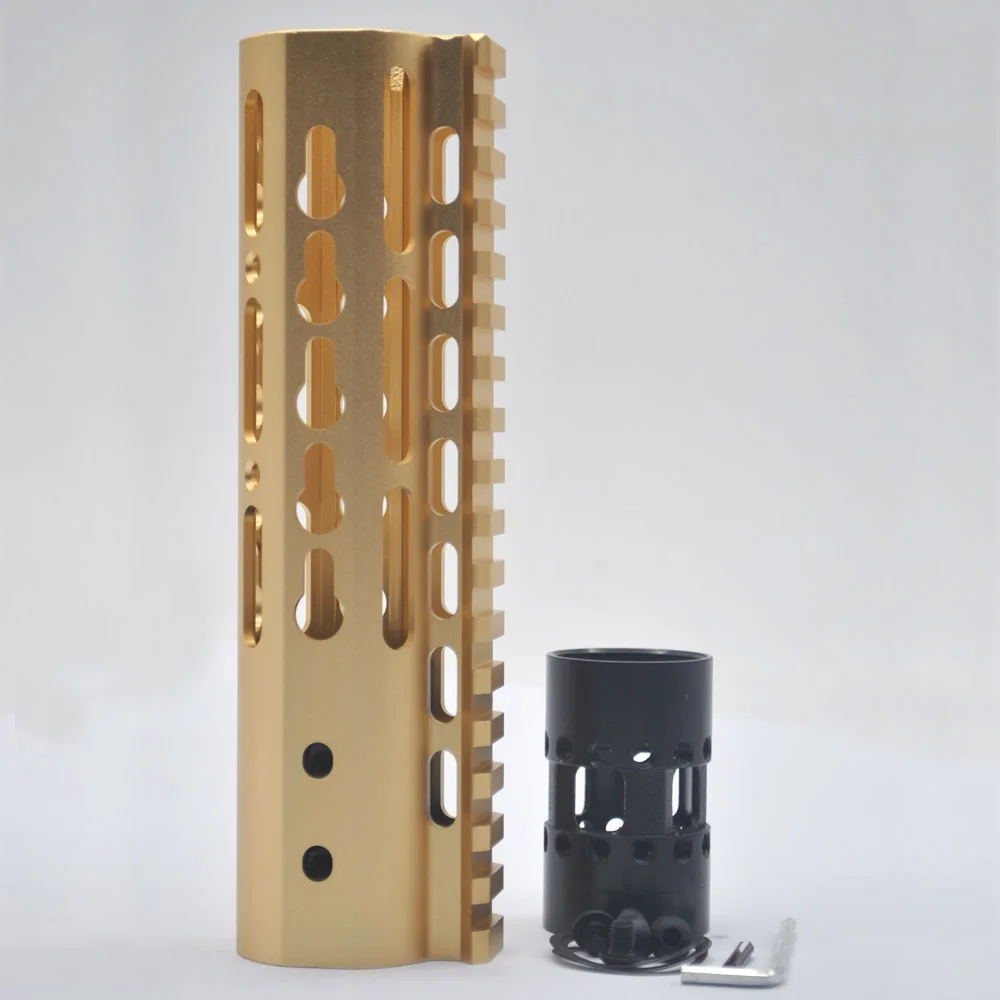 Aplus 7 ''iinch Keymod Handguard Rail поплавковая система крепления NSR/M16/M4/AR-15 серия уникальный роскошный местный золотой цвет