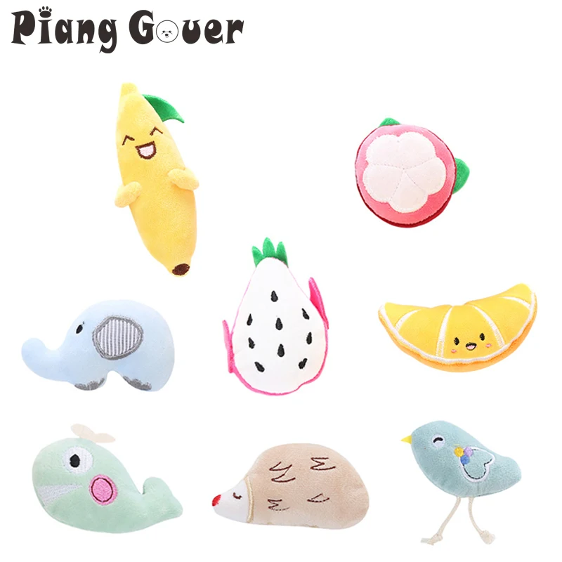 4pcs/lot Soft Fruit Catnip Cat Toy Small Hedgehog Whale Pet Kangaroo Animal Mint Toys | Дом и сад