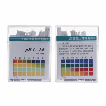 

Drop Ship 100 Strips 1-14 PH Alkaline Acid Indicator Paper Water Saliva Litmus Testing Kit
