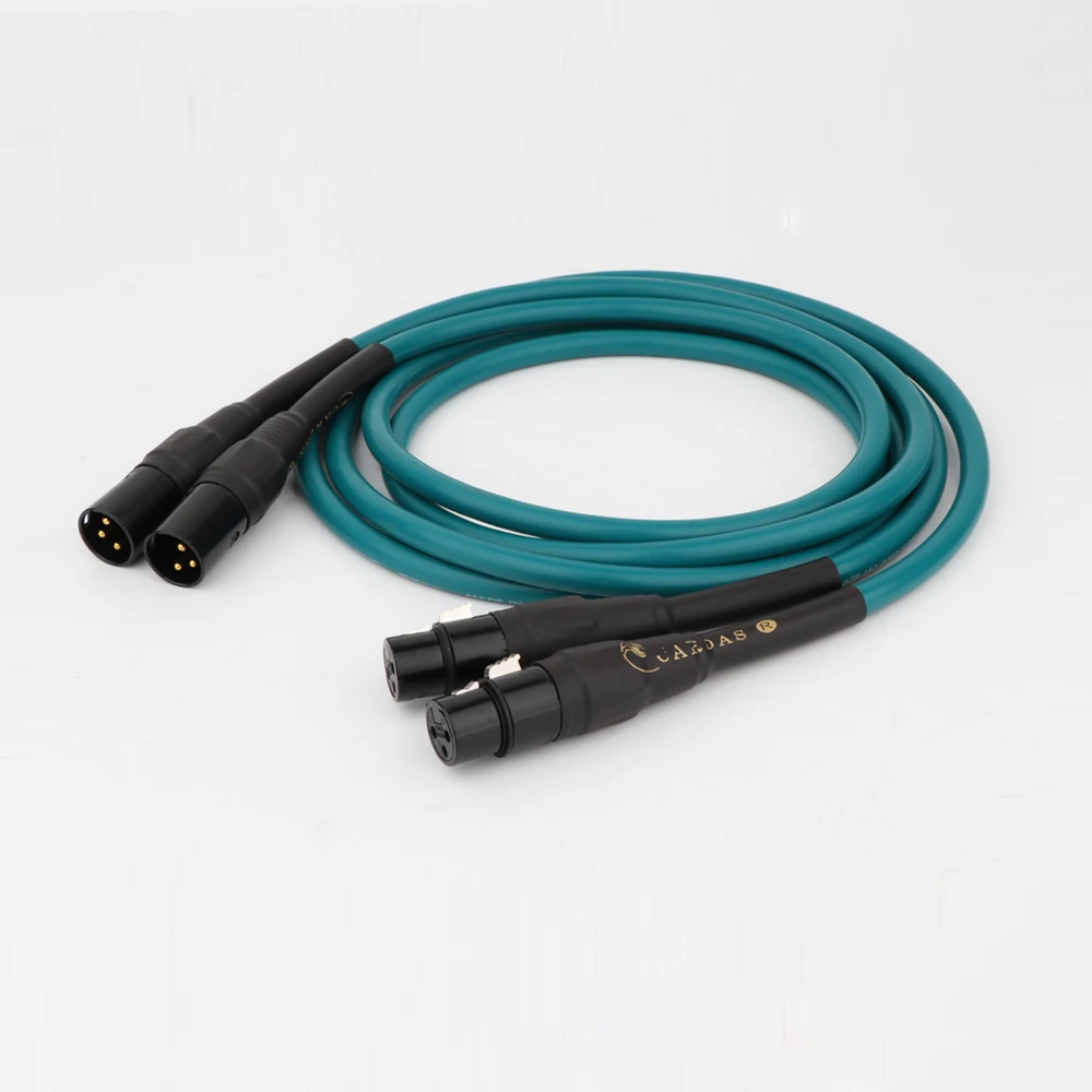 

Pair Hifi Audio Cross Balanced Cable Hi-End OCC XLR Male to Female Interconnect Cable Gold Plated XLR Connector Cable