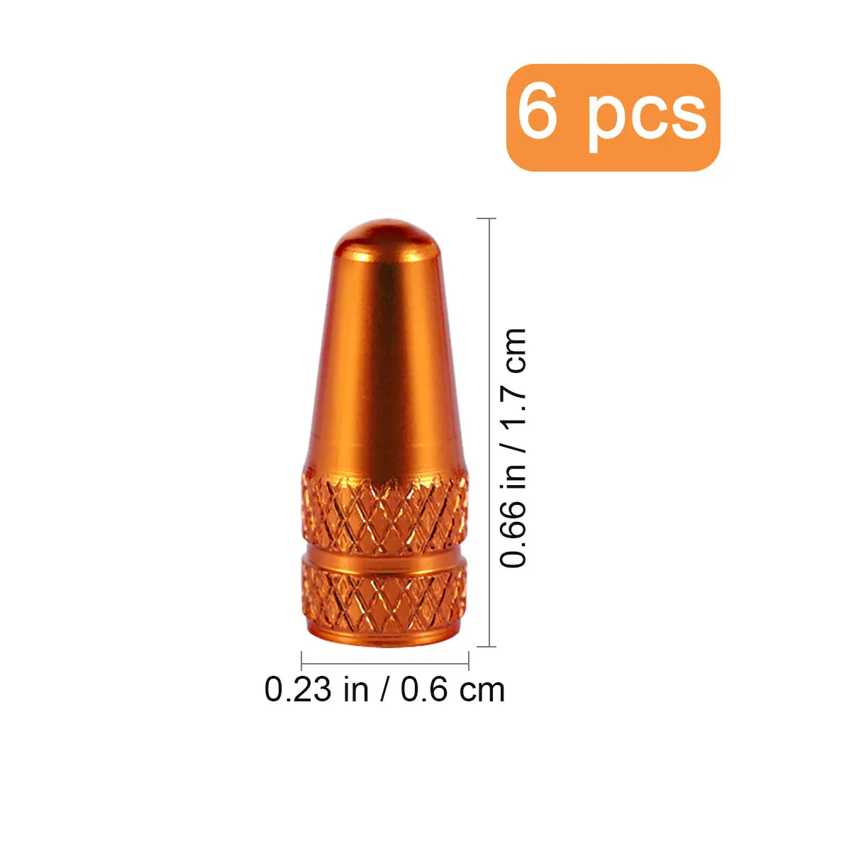 Bicycle Valve Caps Aluminum Alloy French 6Pcs for MTB Road Bike
