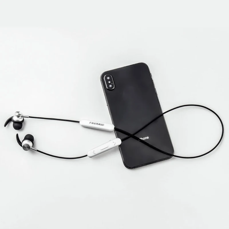 FineBlue mate 10 Магнитная Беспроводная Bluetooth 4,1 Гарнитура с шейным ремешком спортивные наушники стерео бас наушники с микрофоном