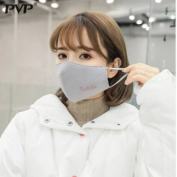 

PVP 1Pcs Fashion Cotton PM2.5 Anti mouth Dust Mask proof Fashion Face Mouth Masks Filter Windproof Reusable mask warmer woman