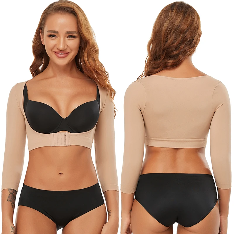 Upper Arm Shapers Compression Long Sleeves Women Arm Shapewear Humpback Posture Corrector Shoulder Breast Support Push Up Tops target shapewear