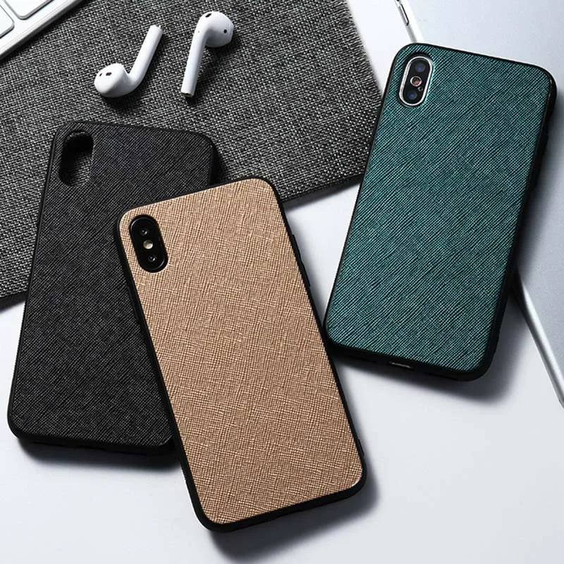 Чехол для iPhone 12 11 Pro Max Mini 7 8 SE 2020 XR XS X 6 6s Plus с тканевой текстурой силиконовый бампер