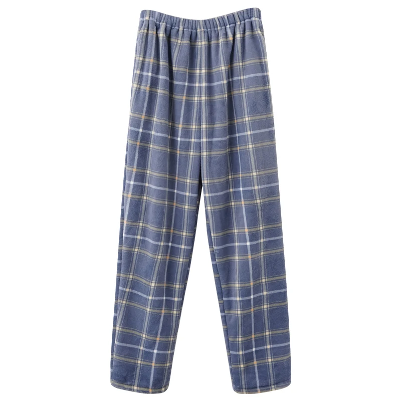 men's cotton lounge pants Thick Flannel Men's Plaid Trousers Big Yards Warm Sleep Pants Mens Pajamas Pants Bottoms Sleepwear Pajama for Men Pijama Hombre silk pajamas