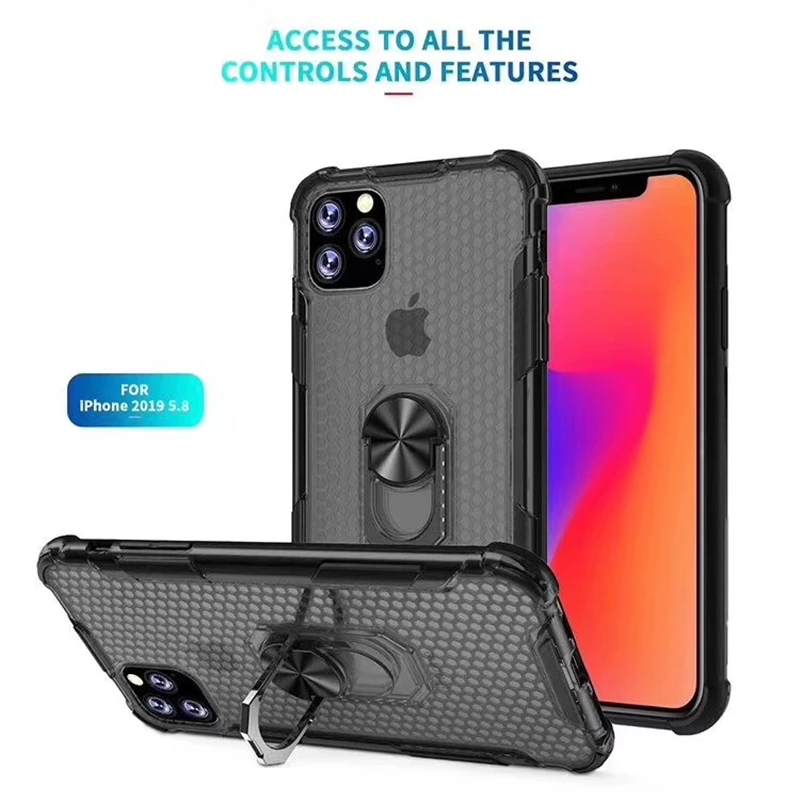 

Magnetic Ring Bracket Phone Case For iPhone 11 Pro Max TPU and PC 2 in 1 Cover For iPhone 11 6 7 8 Plus Protective Capa Coque