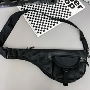 

Unisex Crossbody Bag Solid Color Zipper Handbag Small Multipurpose Chest Shoulder Bag Womens Mens Adjustable Shoulder Bags