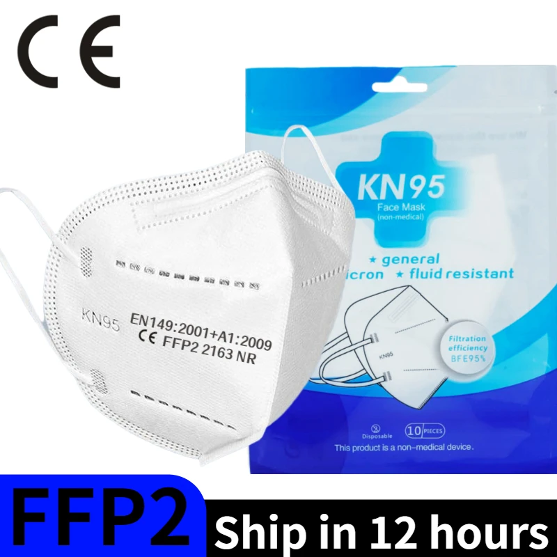 FFP2 Colores Homologad Mascarillas ffp2Mask KN 95 маска Ffp 2 фильтра fp2 Higienicas многоразовая 100 шт. защитная