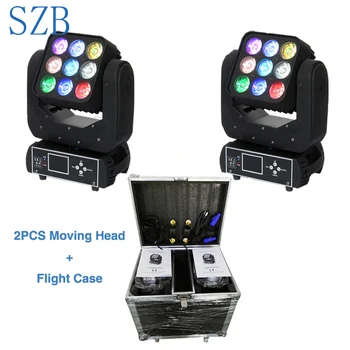 

Flight Case 2in1 9x12W LED Lyre Matrix Moving Head Light RGBW 4in1 for Disco Nightclub Stage Party Light/SZB-MH0912A
