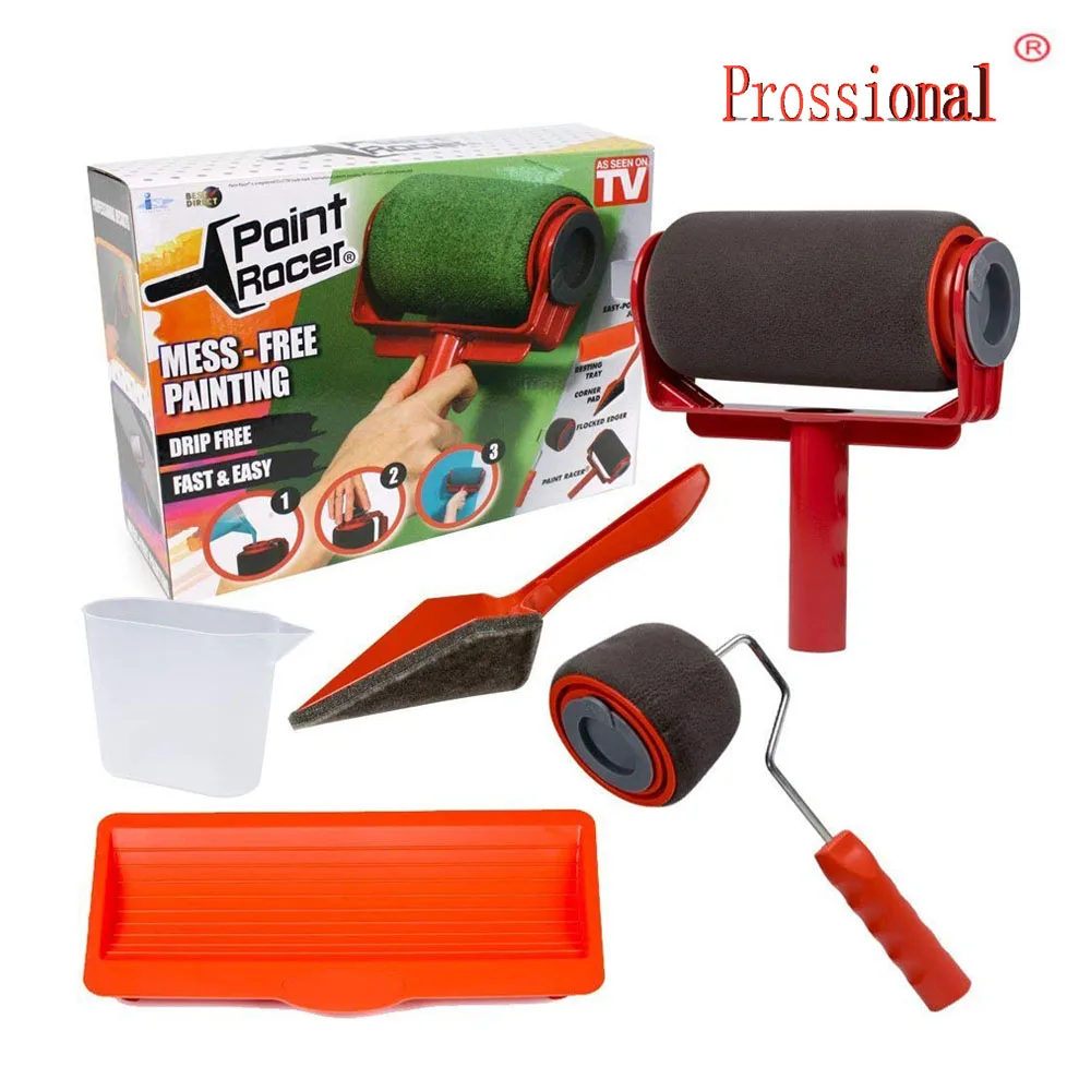 Home & Garden 9Pcs/Set Paint Roller Set with Sticks Pro Transform Paint