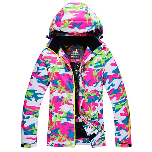 Children Snow Suit Wear Outdoor Waterproof windproof Warm Costume winter Snowboarding Ski jacket belt Snow pant boys and girls - Цвет: picture color jacket