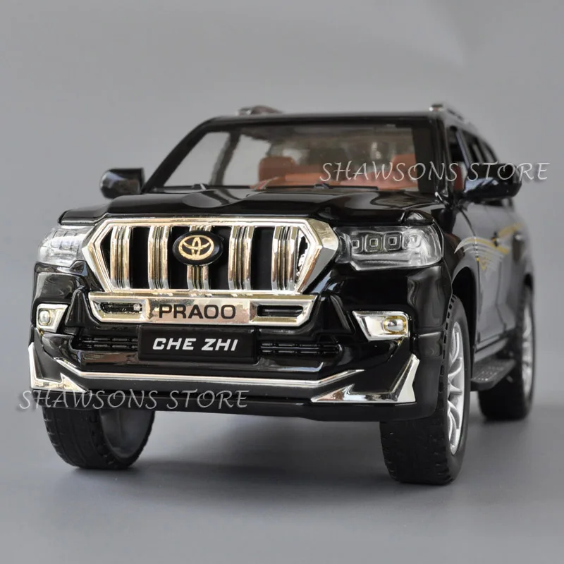 124 Scale Diecast Metal Car Model Toys Land Cruiser Prado Suv Pull