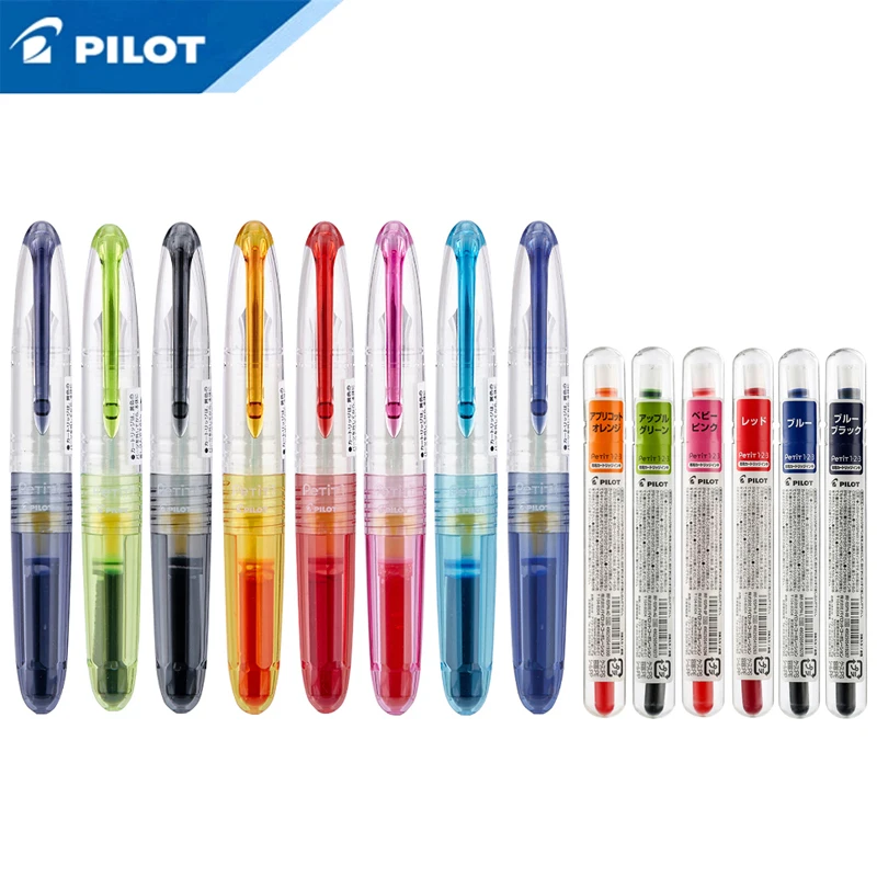 Piloto e Combinação do Tanque de Tinta Escrita do Estudante Artigos de Papelaria Spn-20f + Irf-10spn Caneta-fonte Cores Material Escritório f Nib 0.5mm8