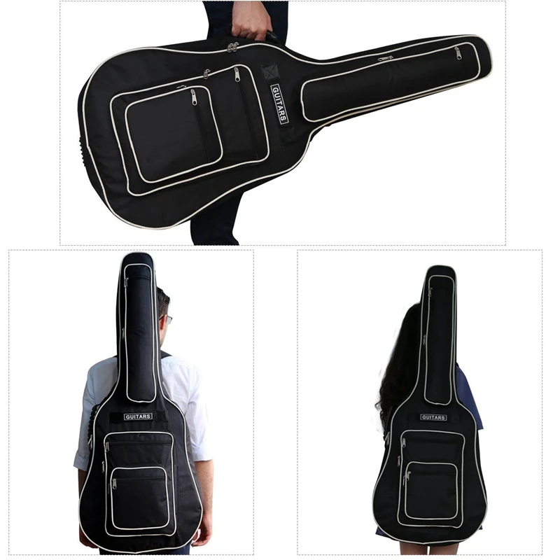 41 дюймов Полностью мягкий водонепроницаемый чехол для гитары мягкая музыкальная Акустическая классическая сумка