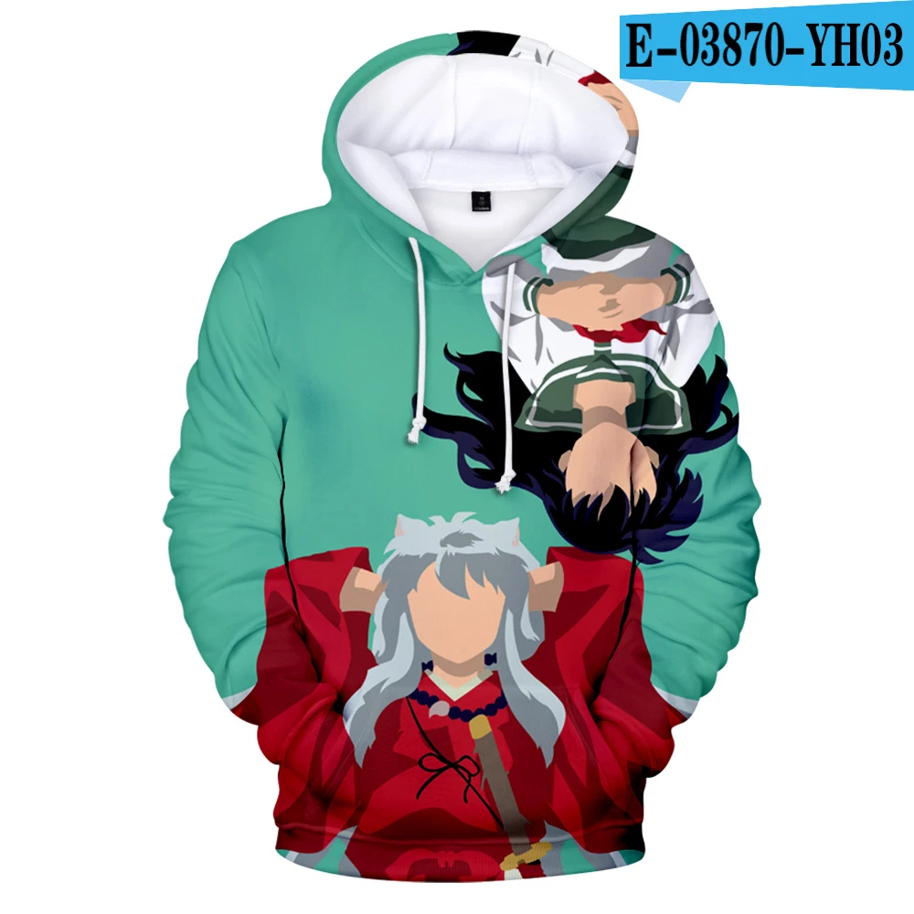 3D Лидер продаж Inuyasha Аниме-Толстовка Кофты для детей/Для мужчин/Осенне-зимняя Дамская обувь Harajuku Стиль Мода Мультфильм 3D Принт толстовки Inuyasha - Цвет: 3D