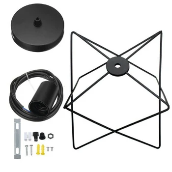 

Cafe Lampshade E27 Chandelier Stereo Pentagram Pendant Ceiling Lighting