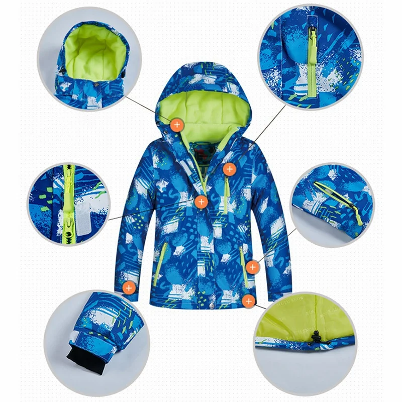 MUTUSNOW, детская зимняя куртка и штаны, водонепроницаемый теплый зимний лыжный комбинезон для мальчиков, лыжный сноубординг, уличная одежда