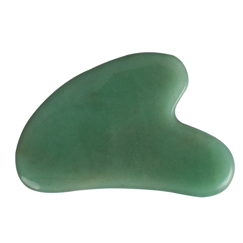 green aventurine Массаж Gua Sha камень лицо скребок для кузова несколько материалов соскабливающая доска назад ноги Guash царапин массажер инструменты - Цвет: green aventurine