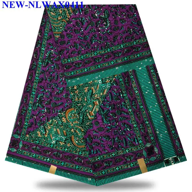 

Latest African 100% Cotton Prints Fabric 2019 New Dutch High Quality Veritable Wax Dutch For a wedding dress DSD12