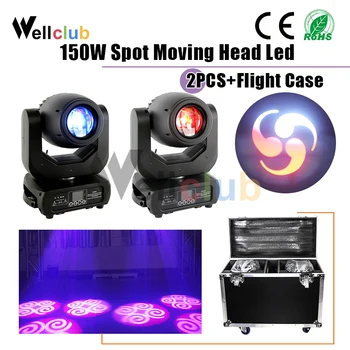

2pcs With Flight Case LED DMX gobo Moving Head Spot Light Club DJ Stage Lighting Party Disco Moving heads Light