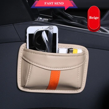 

phones holder auto moile car phone holder car Storage bag car box storage car storage Multifunction accessories PU Leather