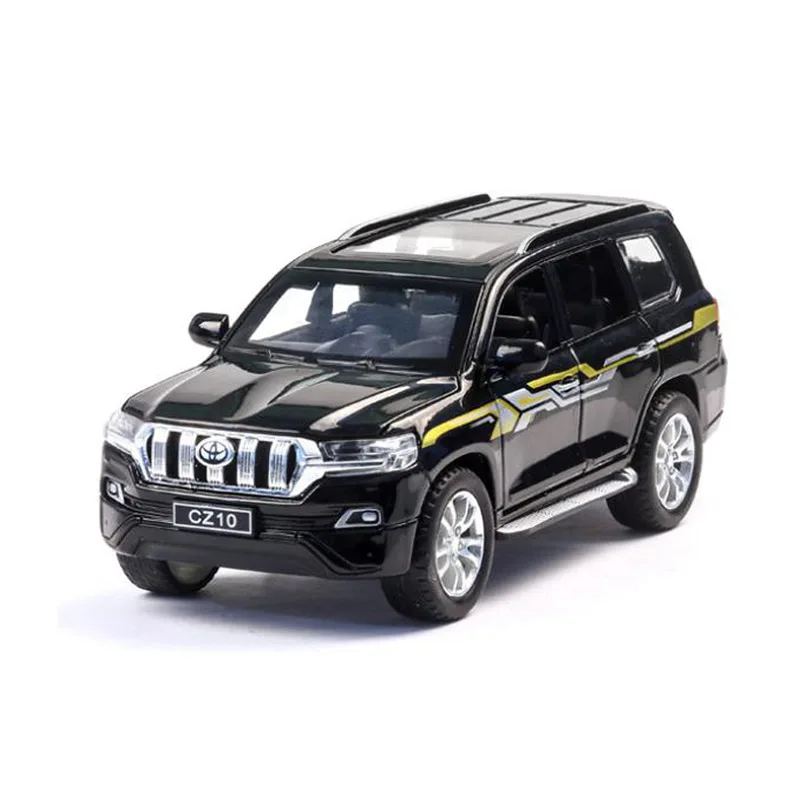 1:32 PRADO SUV Игрушечная машина металлическая игрушка Diecasts& игрушечный Транспорт модель автомобиля высокая имитация автомобиля игрушки для детей Рождественский подарок - Цвет: Черный