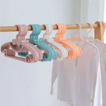 

Non-slip Clothing Hanger Plastic Children Wardrobe Rack Home Baby No Trace Hanger Ganchos Para Colgar Ropa En Closet Save Space