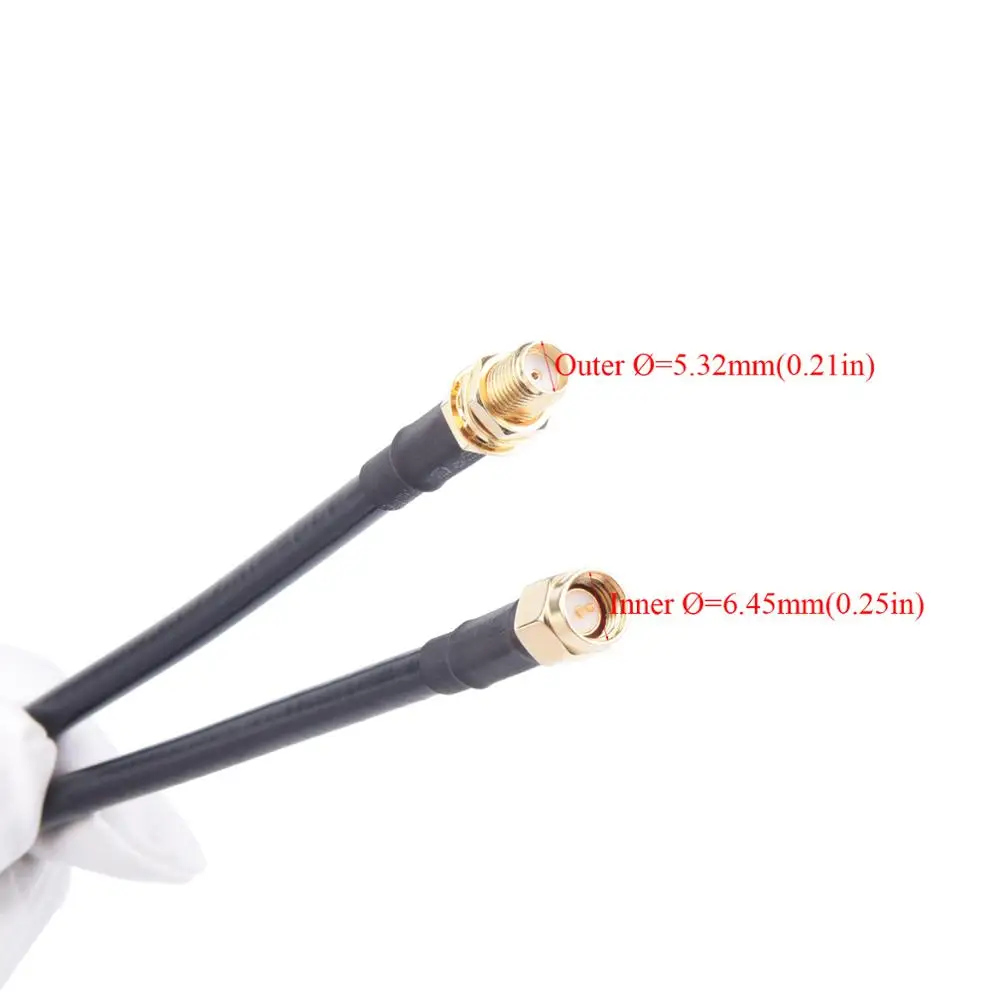 30M RG58/50-3 RF 동축 케이블 SMA/N 암/수 연장선 4G LTE 안테나 및 셀룰러 네트워크 장치용