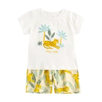 Sanlutoz Infants Boys Clothing Sets Cotton Short Sleeve Baby Clothes Animal Kids Fashion 2pcs