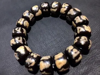 

Price for one Energy Tibetan old agate OM Wishing Words Bracelet dZi Bead Amulet LKbrother Sauces Top Quality