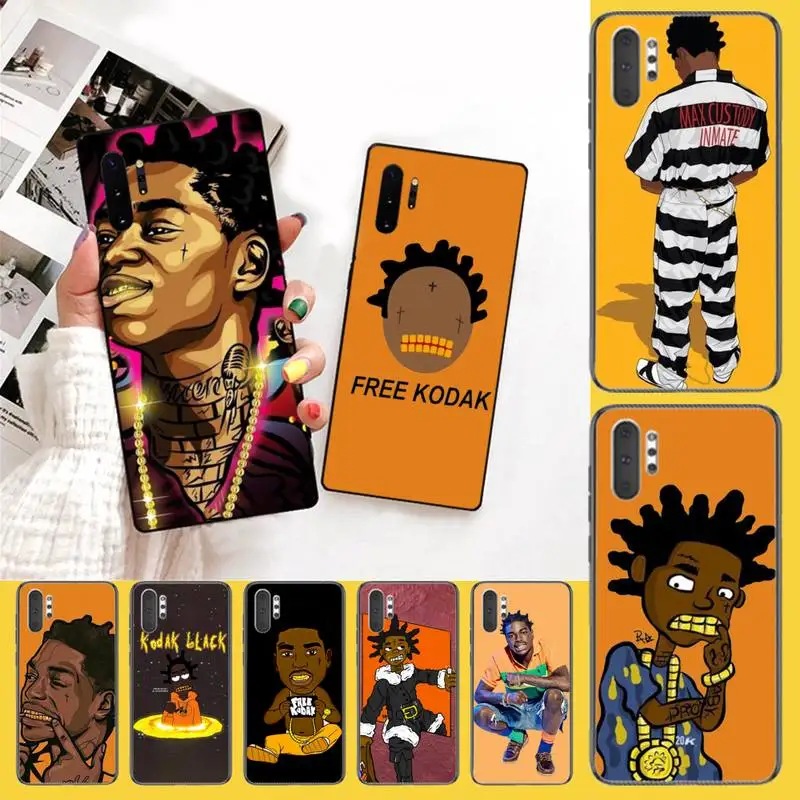 PENGHUWAN Kodak Black Rapper Soft Silicone Black Phone Case For Samsung Galaxy J7 J8 J6 Plus 2018 Prime Note 7 8 9 10 pro