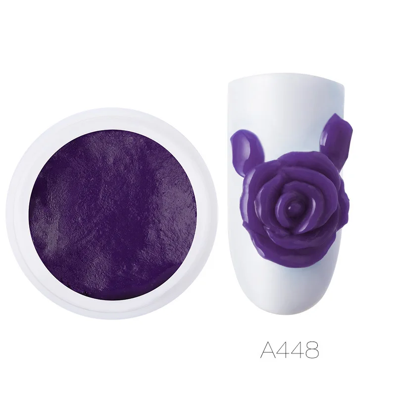 ROSALIND дизайн ногтей 3D Резные цветок масло для ногтей клей окрашенные фототерапии экологически чистые безвкусные глины резные резиновые 24 C - Цвет: A448