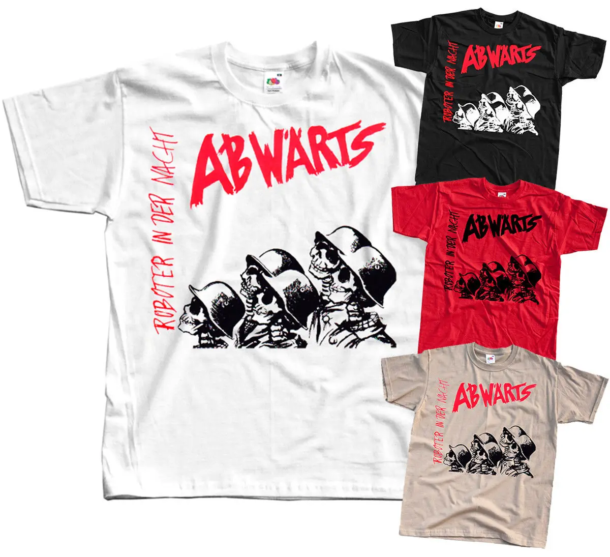 Abwärts: Roboter in der Nacht post punk band 1979 футболка (черная) все размеры S 5XL мужские топы