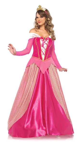 Для взрослых женщин сказочная принцесса Аврора розовое нарядное платье на Хэллоуин вечерние костюмы Спящей красавицы наряд - Цвет: picture color