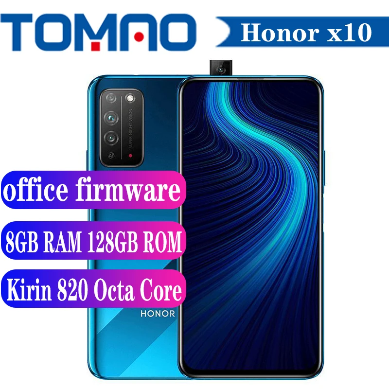 Honor X10 5G смартфон Kirin 820 Octa Core 6 ГБ 8 Оперативная память 64 Гб 128 Встроенная 4300 мА/ч 22 5
