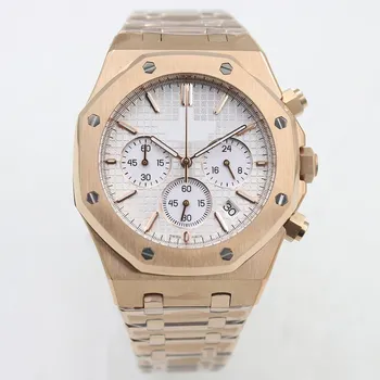 

Quartz luxury watch AAA small dial work button available men 41mm tick AP Royal Oak stainless steel battery rolexable 1