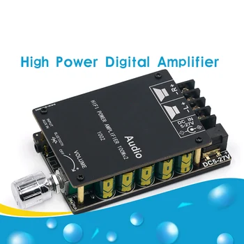 

ZK-1002L 100WX2 Mini Bluetooth 5.0 Wireless Audio Power Digital Amplifier Board Stereo Amp DC 12V 24V